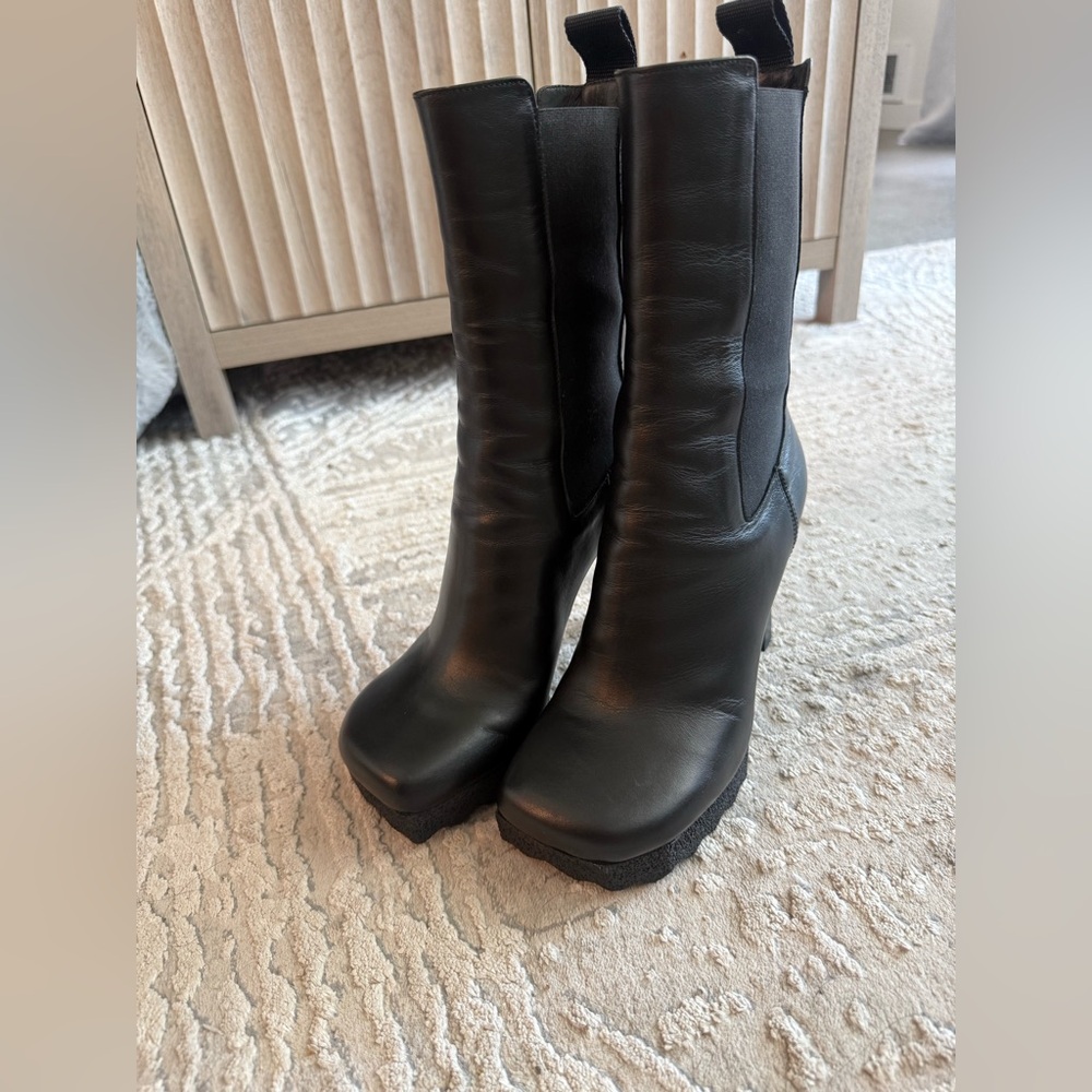Off-White Ankle Boots
Women's Black Platform Mid-Calf Boots